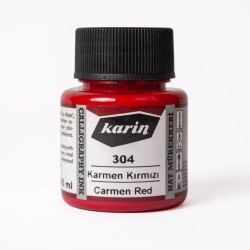 Karin Hat Mürekkebi 304 Karmen Kırmızı 45 ml - 1