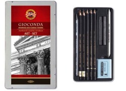 Koh-i Noor Gioconda Art Set 10 Parça Karakalem Resim Seti Metal Kutu - 1