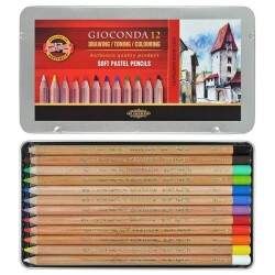 Koh-i Noor Gioconda Soft Pastel Kalem 12 Renk Metal Kutu - 1