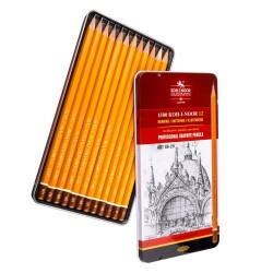 Koh-i Noor Profesyonel Dereceli Kalem Seti 1502/II 8B-2H Metal Kutu - 1