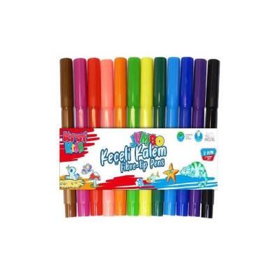 Kraf Kids Jumbo Keçeli Kalem 12 Renk 275G - 1