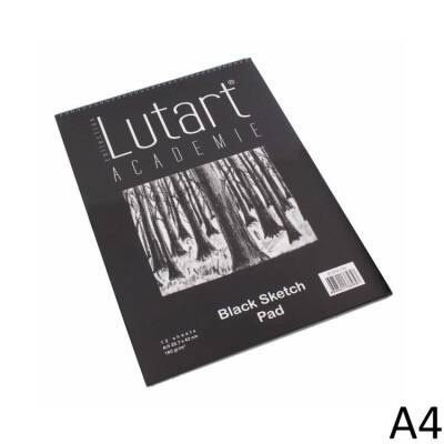 Lutart Black Sketch Pad Siyah Çizim Bloğu 160 gr. 12 Sayfa A4 - 1