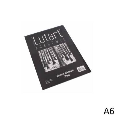 Lutart Black Sketch Pad Siyah Çizim Bloğu 160 gr. 12 Sayfa A6 - 1