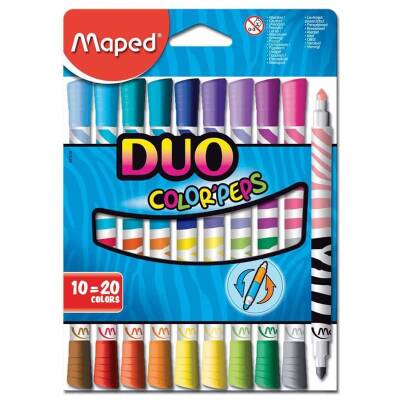 Maped Color'Peps Duo Keçeli Kalem 10'lu (20 Renkli) 847010 - 1