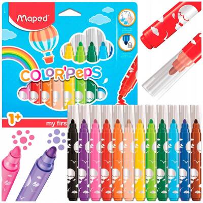 Maped Color'Peps Jumbo Yıkanabilir Keçeli Kalem 12'li 1+ Yaş 846020 - 2