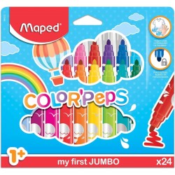 Maped Color'Peps Jumbo Yıkanabilir Keçeli Kalem 24'lü 1+ Yaş 846222 - 1