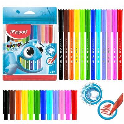 Maped Color'Peps Ocean Yıkanabilir Keçeli Kalem 12'li 845720 - 1