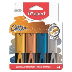 Maped Glitter Metalik Simli İşaretleme Kalemi 4'lü 742000 - 3