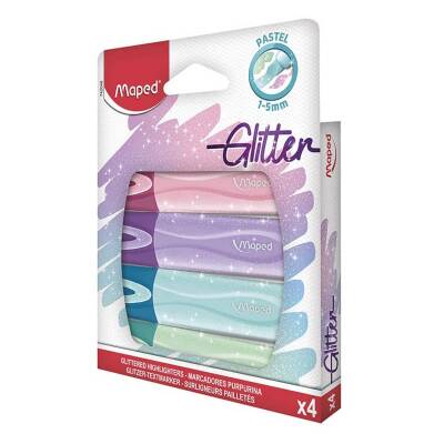 Maped Glitter Pastel Simli İşaretleme Kalemi 4'lü 742046 - 3