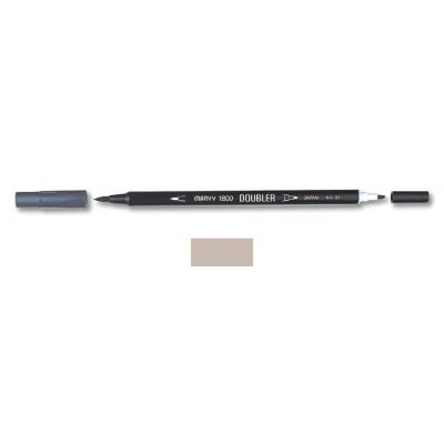 Marvy 1800 Doubler Çift Uçlu Brush Pen 40 BROWNISH GREY - 1