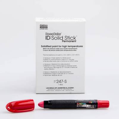 Marvy 247 Solid Stick Industrial Marker Kırmızı - 1