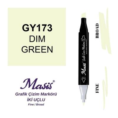 Masis Çift Uçlu Marker Grafik Çizim Kalemi 173 Mat Yeşil - 1