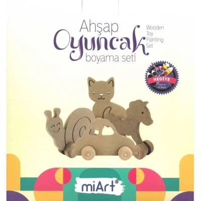 Miart Ahşap Oyuncak Boyama Seti 01 AT - 2