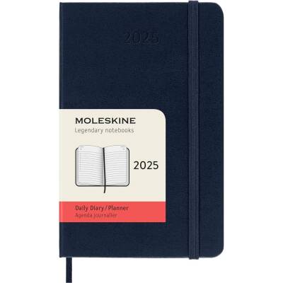 Moleskine 12 Ay Günlük Ajanda Cep Boy 9x14 cm Sert Kapak Safir Mavi - 1