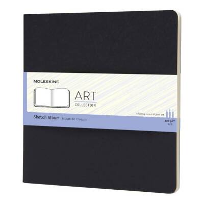 Moleskine Art Sketch Album Eskiz Defteri Kare Boy 19x19 cm Siyah 120 gr 88 Sayfa - 1