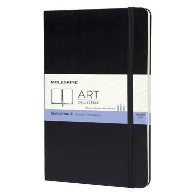 Moleskine Art Sketchbook Sert Kapak Eskiz Defteri L Boy 13x21 cm Siyah 165 gr 104 Sayfa - 1