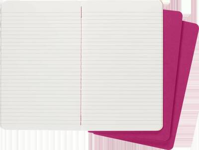 Moleskine Chaier 3'lü Günlük Defter Çizgili L Boy 13x21 cm 80 Sayfa Kinetik Pembe - 6