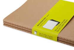 Moleskine Chaier 3'lü Günlük Defter Çizgisiz L Boy 13x21 cm 80 Sayfa Kraft - 2