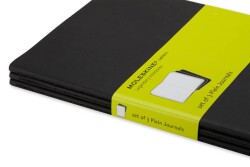 Moleskine Chaier 3'lü Günlük Defter Çizgisiz L Boy 13x21 cm 80 Sayfa Siyah - 2