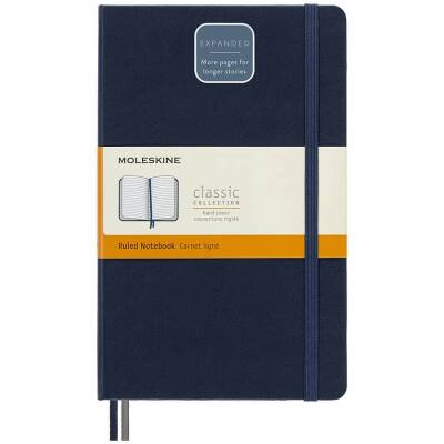 Moleskine LG Sert Kapak Çizgili Defter L Boy 13x21 cm 400 Sayfa Safir Mavi - 1