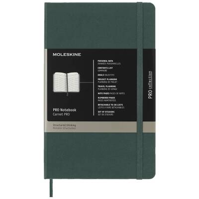 Moleskine Pro Notebook Sert Kapak Defter L Boy 13x21 cm 240 Sayfa Orman Yeşili - 1