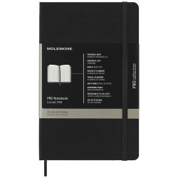 Moleskine Pro Notebook Sert Kapak Defter L Boy 13x21 cm 240 Sayfa Siyah - 1