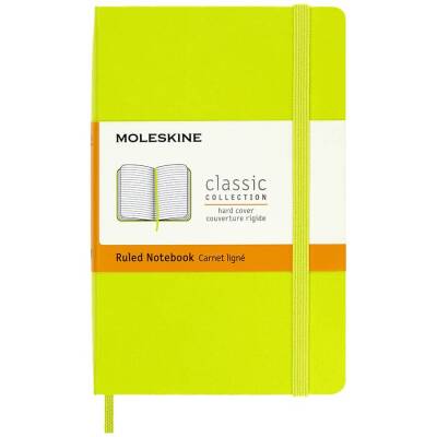 Moleskine Sert Kapak Çizgili Defter Cep Boy 9x14 cm 192 Sayfa Limon Yeşili - 1