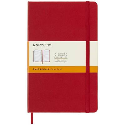 Moleskine Sert Kapak Çizgili Defter L Boy 13x21 cm 240 Sayfa Scarlet Kırmızı - 1