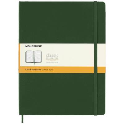 Moleskine Sert Kapak Çizgili Defter XL Boy 19x25 cm 192 Sayfa Mersin Yeşili - 1