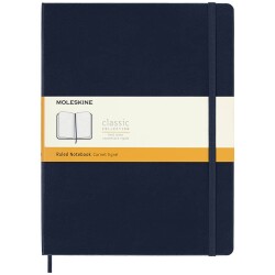 Moleskine Sert Kapak Çizgili Defter XL Boy 19x25 cm 192 Sayfa Safir Mavi - 1