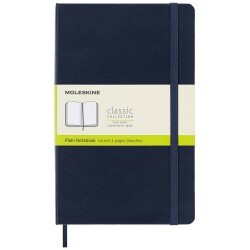 Moleskine Sert Kapak Çizgisiz Defter L Boy 13x21 cm 240 Sayfa Safir Mavi - 1