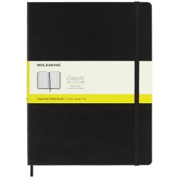 Moleskine Sert Kapak Kareli Defter XL Boy 19x25 cm 192 Sayfa Siyah - 1