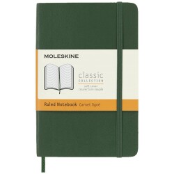 Moleskine Yumuşak Kapak Çizgili Defter Cep Boy 9x14 cm 192 Sayfa Mersin Yeşili - 1