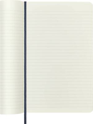 Moleskine Yumuşak Kapak Çizgili Defter L Boy 13x21 cm 192 Sayfa Safir Mavi - 4