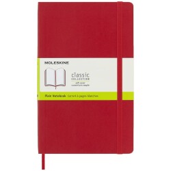 Moleskine Yumuşak Kapak Çizgisiz Defter L Boy 13x21 cm 192 Sayfa Scarlet Kırmızı - 1