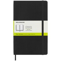 Moleskine Yumuşak Kapak Çizgisiz Defter L Boy 13x21 cm 192 Sayfa Siyah - 1