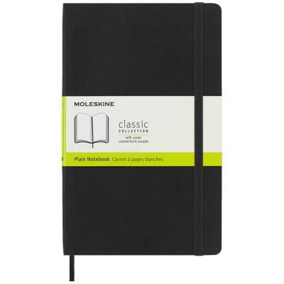 Moleskine Yumuşak Kapak Çizgisiz Defter L Boy 13x21 cm 192 Sayfa Siyah - 1