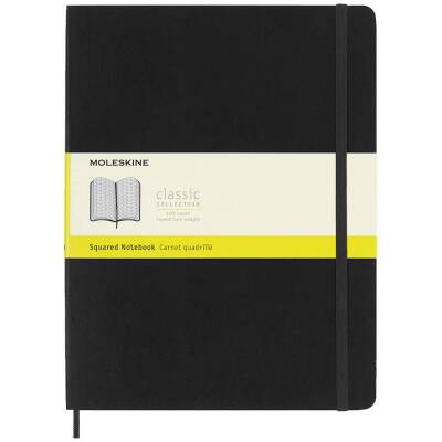 Moleskine Yumuşak Kapak Kareli Defter XL Boy 19x25 cm 192 Sayfa Siyah - 1