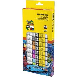 Nova Color Akrilik Boya 12 Renk x 12 ml Tüp - 1