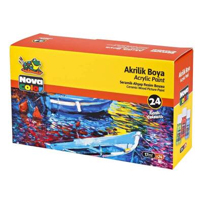 Nova Color Akrilik Boya 24 Renk x 17 ml Şişe - 1