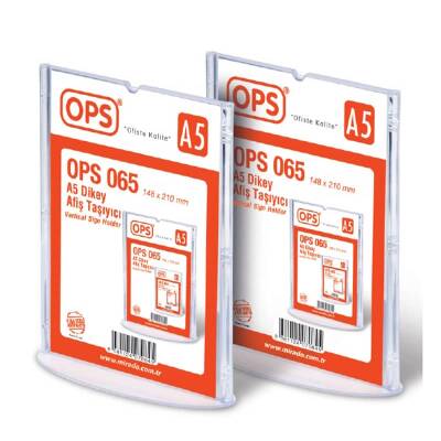 OPS DP 065 A5 T Tipi Dikey Afiş Taşıyıcı - 1