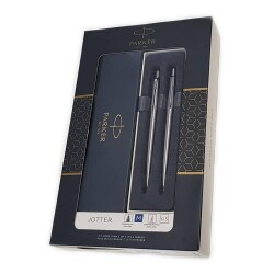 Parker Jotter Duo SS CT Tükenmez + Versatil Kalem 2'li Set Krom - 3