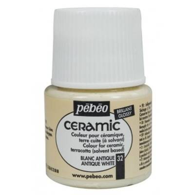 Pebeo Ceramic Seramik Boyası 32 Antique White - 1