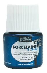 Pebeo Porcelaine 150 Fırınlanabilir Porselen Boyası (Metalik) 109 Shimmer Petrole - 1