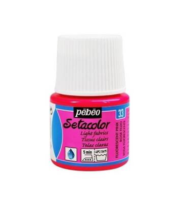 Pebeo Setacolor Light Fabric Fluorescent (Fosforlu) Kumaş Boyası 33 PINK - 1