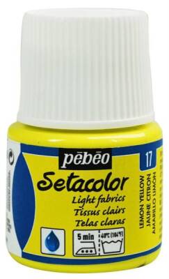 Pebeo Setacolor Light Fabric (Transparan) Kumaş Boyası 17 LEMON YELLOW - 1