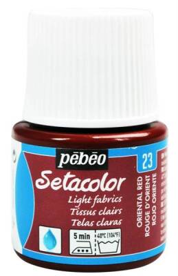 Pebeo Setacolor Light Fabric (Transparan) Kumaş Boyası 23 ORIENTAL RED - 1