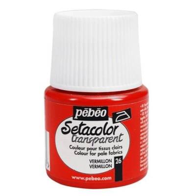 Pebeo Setacolor Light Fabric (Transparan) Kumaş Boyası 26 VERMILION - 1