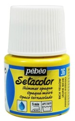 Pebeo Setacolor Shimmer (Pırıltılı) Opak Kumaş Boyası 36 RICH YELLOW - 1