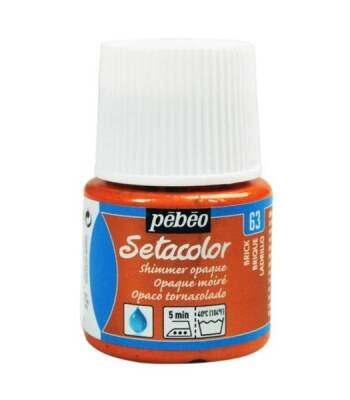 Pebeo Setacolor Shimmer (Pırıltılı) Opak Kumaş Boyası 63 BRICK - 1